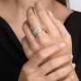  טבעת כסף משולבת טבעת חריטה וטבעת כדורים